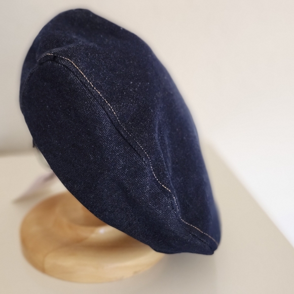Handmade Denim Cap with Buffalo Plaid Lining. - Picture 4 of 6